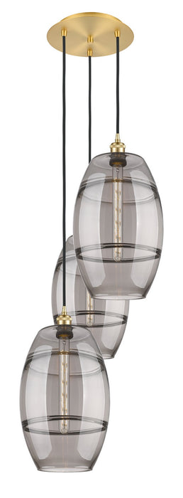 Innovations 113B-3P-SG-G557-10SM Three Light Pendant, Satin Gold