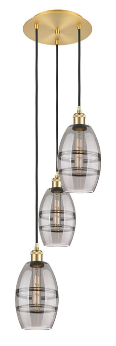 Innovations 113B-3P-SG-G557-6SM Three Light Pendant, Satin Gold