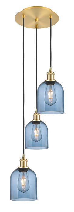 Innovations 113B-3P-SG-G558-6BL Three Light Pendant, Satin Gold