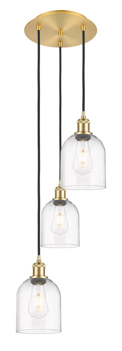 Innovations 113B-3P-SG-G558-6CL Three Light Pendant, Satin Gold