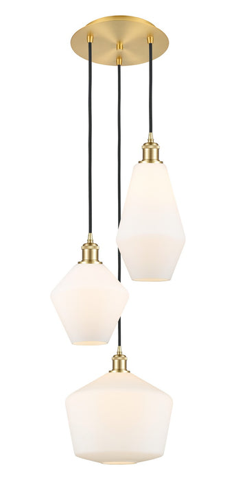 Innovations 113B-3P-SG-G651-MU Three Light Pendant, Satin Gold