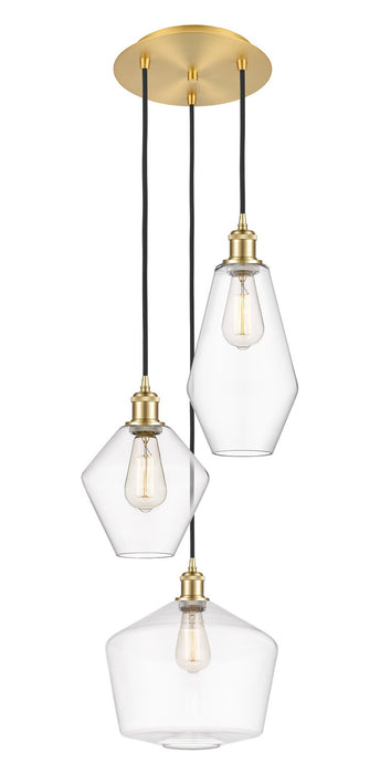 Innovations 113B-3P-SG-G652-MU Three Light Pendant, Satin Gold