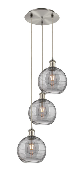 Innovations 113B-3P-SN-G1213-8SM Three Light Pendant, Brushed Satin Nickel