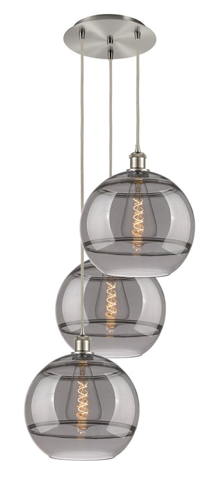 Innovations 113B-3P-SN-G556-12SM Three Light Pendant, Brushed Satin Nickel