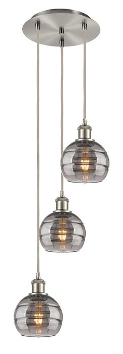 Innovations 113B-3P-SN-G556-6SM Three Light Pendant, Brushed Satin Nickel