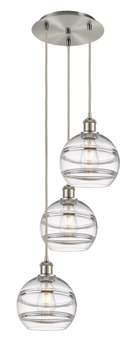 Innovations 113B-3P-SN-G556-8CL Three Light Pendant, Brushed Satin Nickel