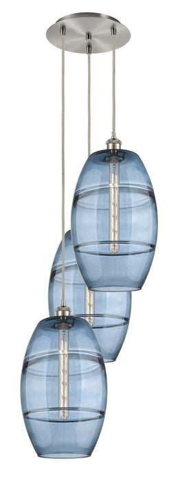 Innovations 113B-3P-SN-G557-10BL Three Light Pendant, Brushed Satin Nickel