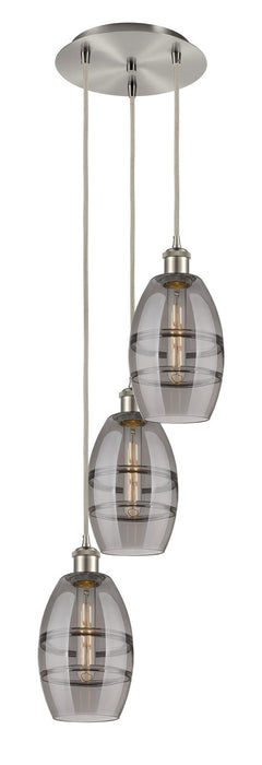 Innovations 113B-3P-SN-G557-6SM Three Light Pendant, Brushed Satin Nickel