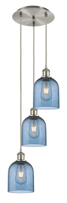 Innovations 113B-3P-SN-G558-6BL Three Light Pendant, Brushed Satin Nickel