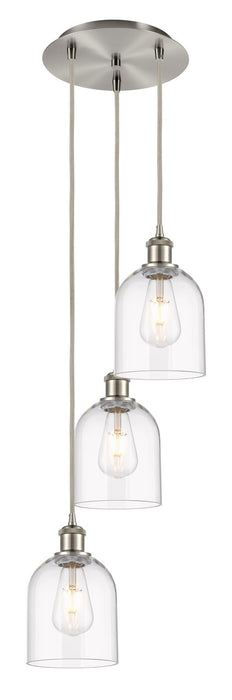 Innovations 113B-3P-SN-G558-6CL Three Light Pendant, Brushed Satin Nickel