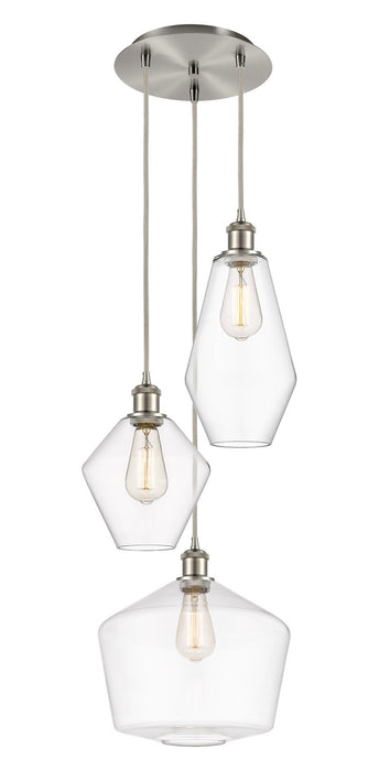 Innovations 113B-3P-SN-G652-MU Three Light Pendant, Brushed Satin Nickel