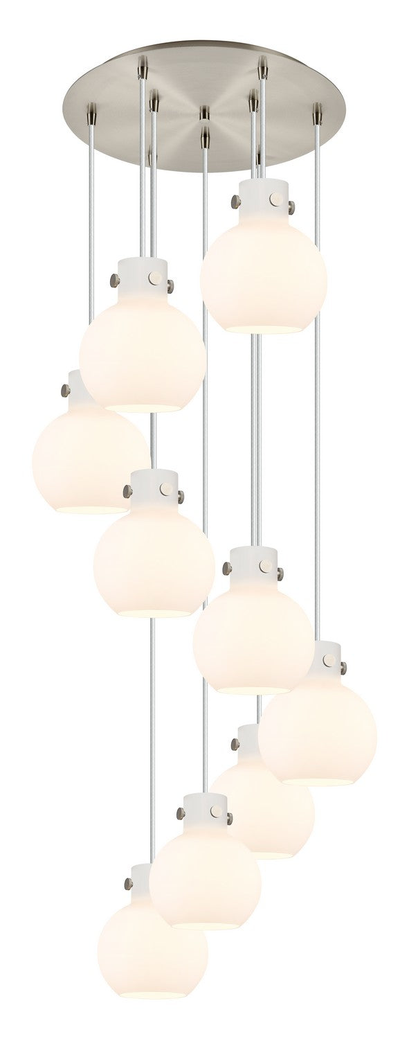 Innovations 119-410-1PS-SN-G410-8WH One Light Pendant, Brushed Satin Nickel