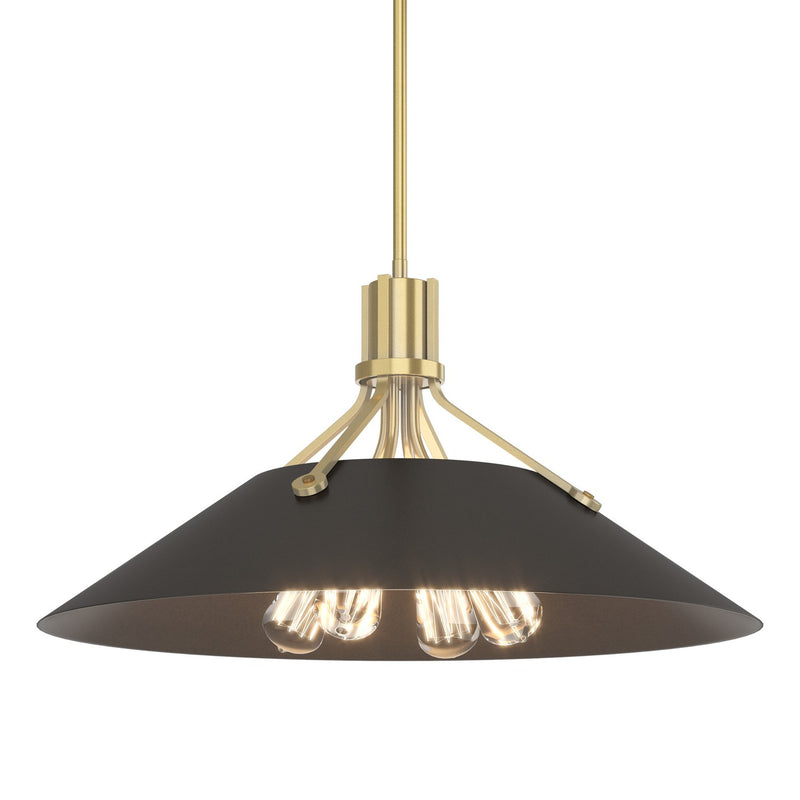 Hubbardton Forge 136340-SKT-MULT-86-14 Four Light Pendant, Modern Brass