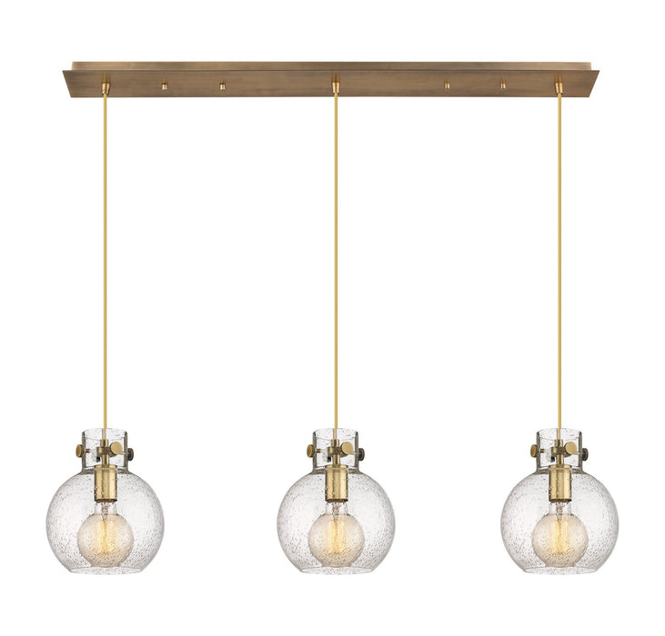 Innovations 123-410-1PS-BB-G410-8SDY Six Light Linear Pendant, Brushed Brass