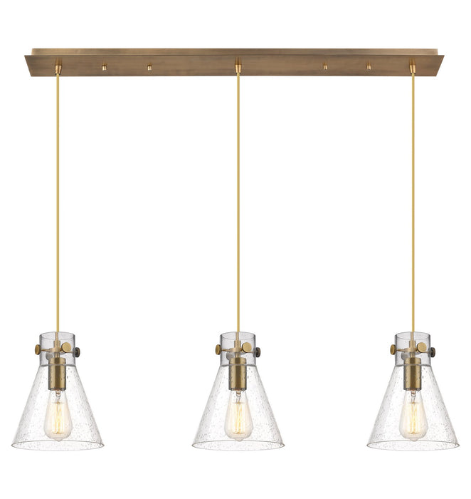 Innovations 123-410-1PS-BB-G411-8SDY Eight Light Linear Pendant, Brushed Brass