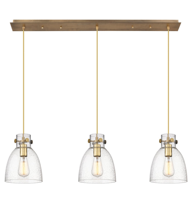 Innovations 123-410-1PS-BB-G412-8SDY One Light Linear Pendant, Brushed Brass