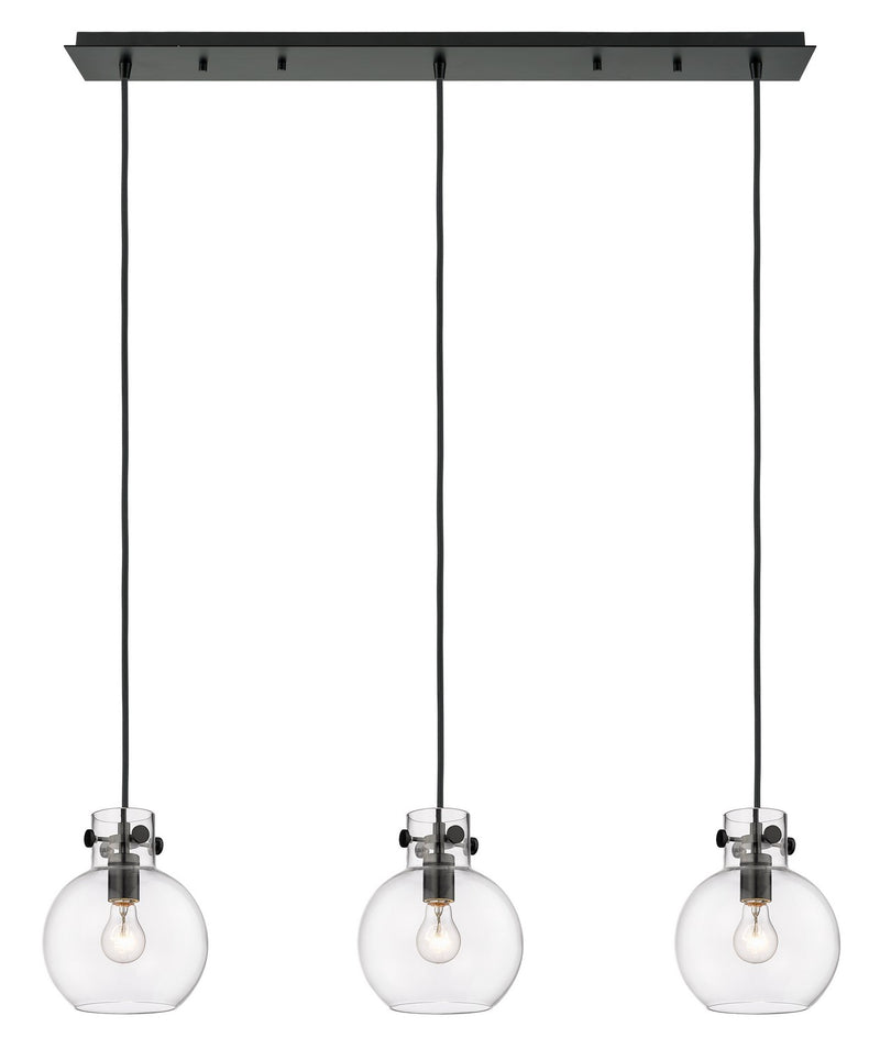 Innovations 123-410-1PS-BK-G410-8CL LED Linear Pendant, Matte Black