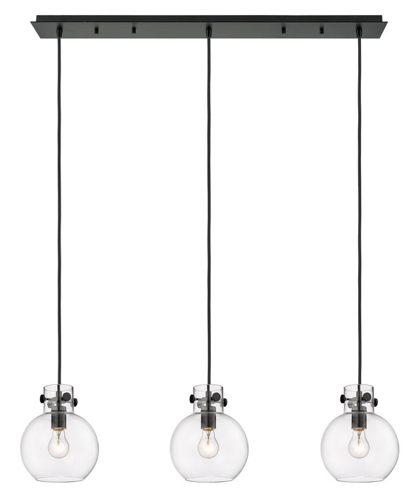 Innovations 123-410-1PS-BK-G410-8CL LED Linear Pendant, Matte Black