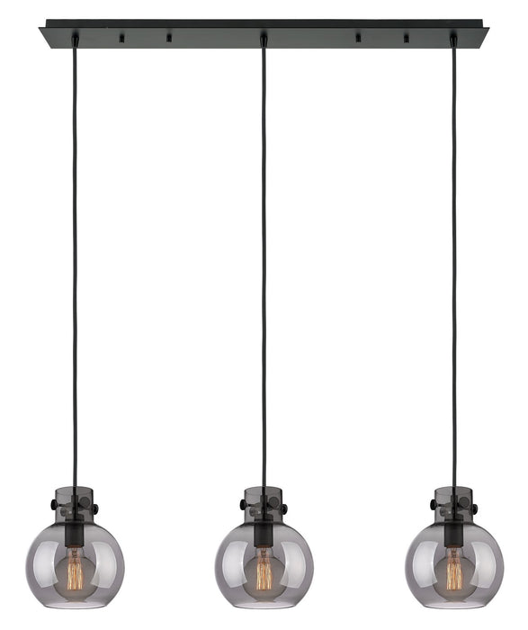 Innovations 123-410-1PS-BK-G410-8SM Six Light Linear Pendant, Matte Black
