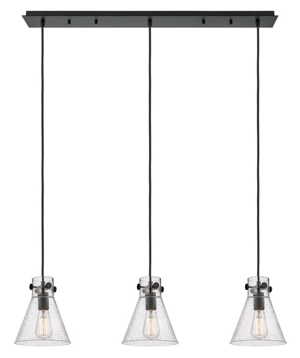 Innovations 123-410-1PS-BK-G411-8SDY Six Light Linear Pendant, Matte Black