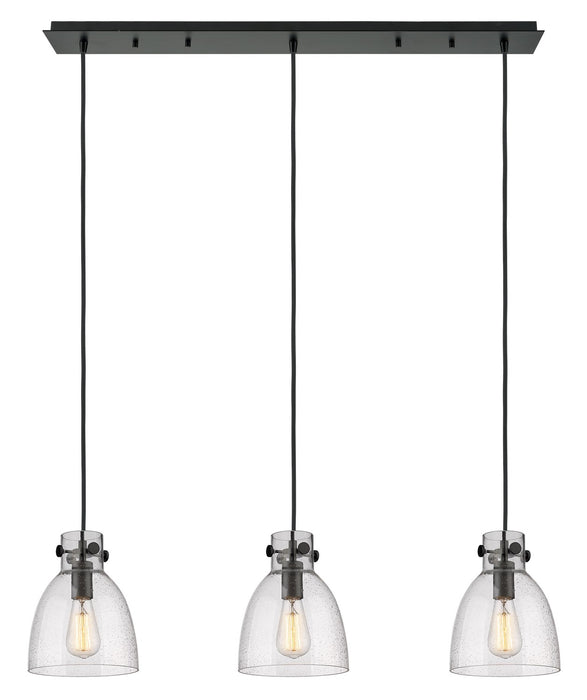 Innovations 123-410-1PS-BK-G412-8SDY Eight Light Linear Pendant, Matte Black