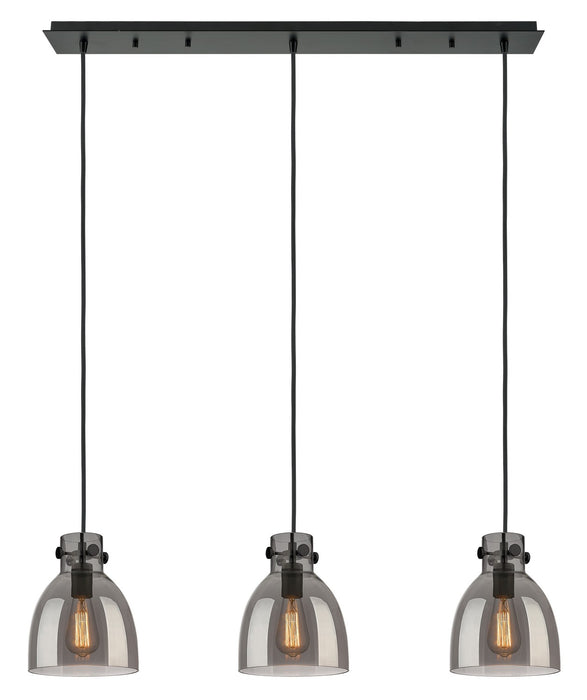 Innovations 123-410-1PS-BK-G412-8SM One Light Linear Pendant, Matte Black
