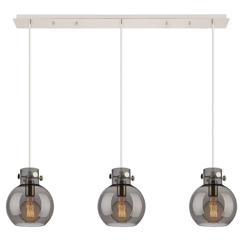 Innovations 123-410-1PS-PN-G410-8SM Four Light Linear Pendant, Polished Nickel