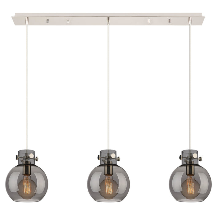 Innovations 123-410-1PS-PN-G410-8SM Four Light Linear Pendant, Polished Nickel