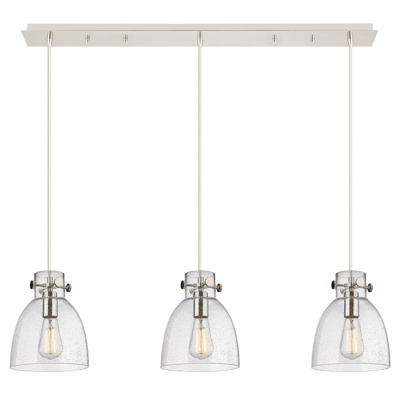 Innovations 123-410-1PS-PN-G412-8SDY Five Light Linear Pendant, Polished Nickel