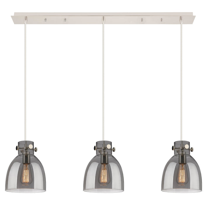 Innovations 123-410-1PS-PN-G412-8SM Eight Light Linear Pendant, Polished Nickel