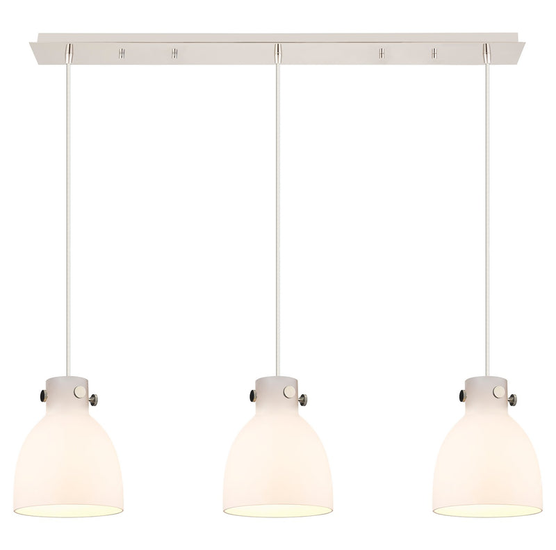 Innovations 123-410-1PS-PN-G412-8WH One Light Linear Pendant, Polished Nickel