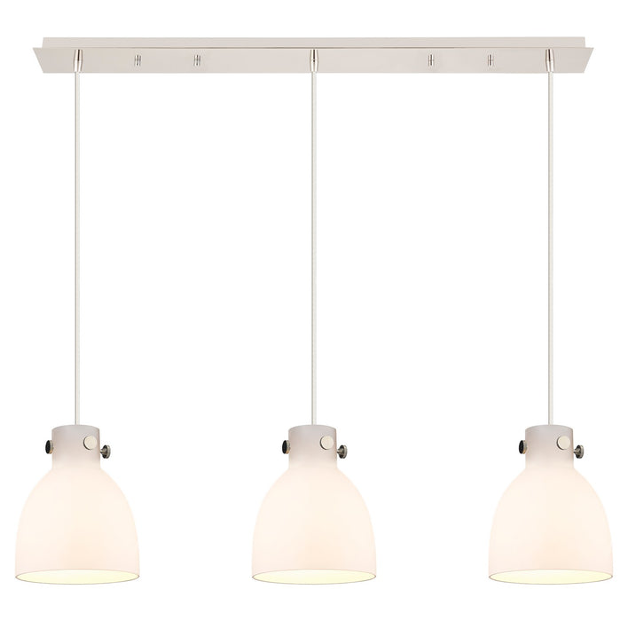 Innovations 123-410-1PS-PN-G412-8WH One Light Linear Pendant, Polished Nickel
