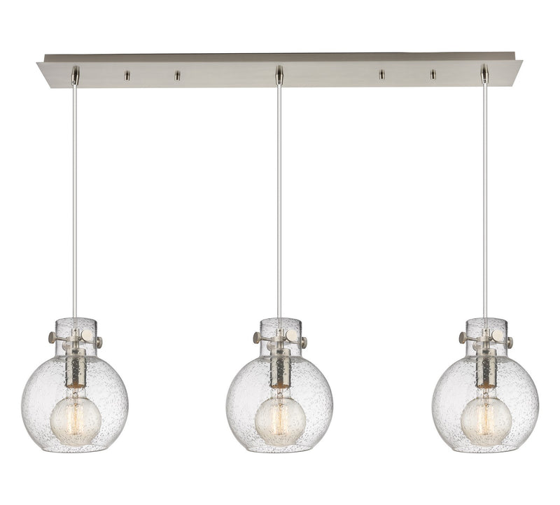 Innovations 123-410-1PS-SN-G410-8SDY One Light Linear Pendant, Brushed Satin Nickel