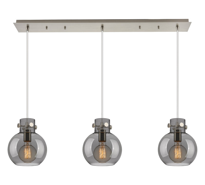 Innovations 123-410-1PS-SN-G410-8SM Four Light Linear Pendant, Brushed Satin Nickel