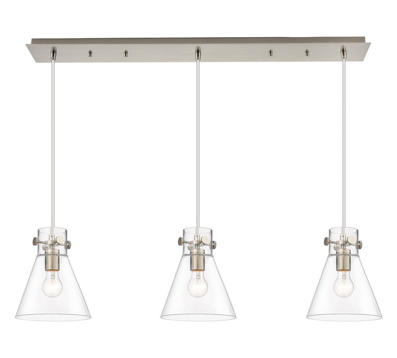 Innovations 123-410-1PS-SN-G411-8CL LED Linear Pendant, Brushed Satin Nickel