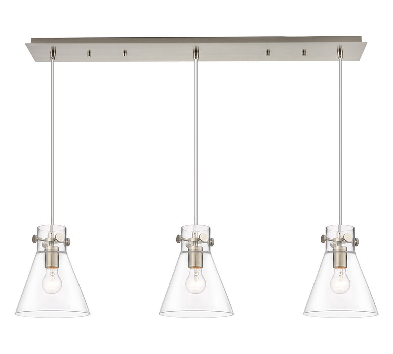Innovations 123-410-1PS-SN-G411-8CL LED Linear Pendant, Brushed Satin Nickel