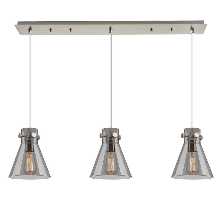 Innovations 123-410-1PS-SN-G411-8SM Six Light Linear Pendant, Brushed Satin Nickel