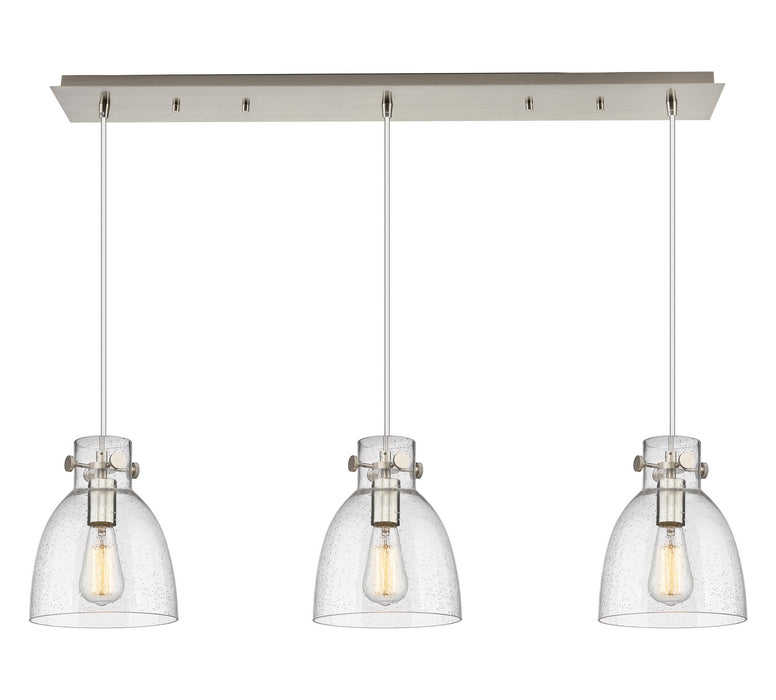Innovations 123-410-1PS-SN-G412-8SDY Five Light Linear Pendant, Brushed Satin Nickel