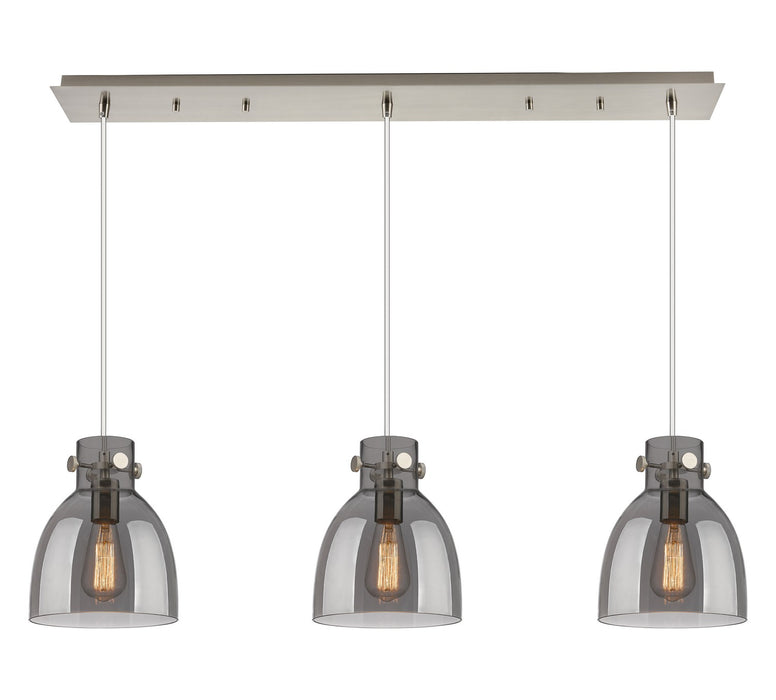 Innovations 123-410-1PS-SN-G412-8SM Nine Light Linear Pendant, Brushed Satin Nickel