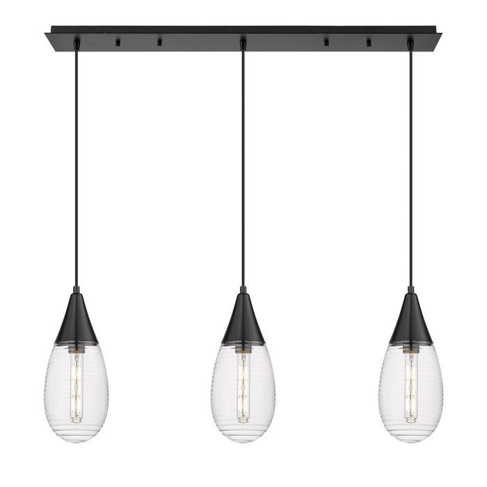 Innovations 123-450-1P-BK-G450-6SCL LED Linear Pendant, Matte Black