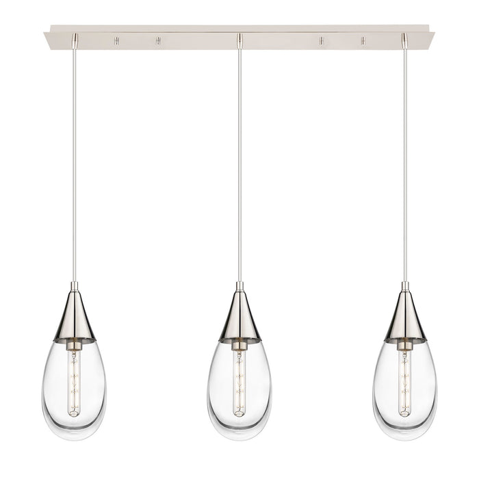 Innovations 123-450-1P-PN-G450-6CL LED Linear Pendant, Polished Nickel
