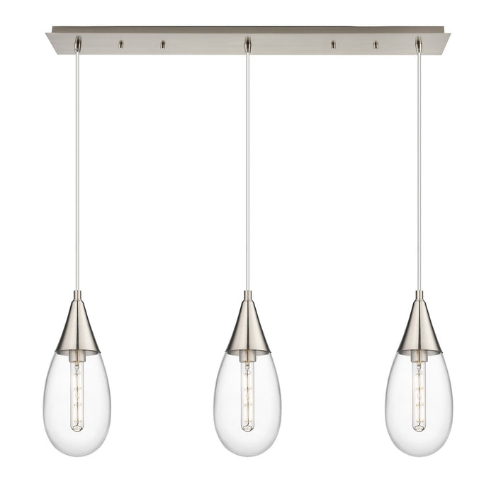 Innovations 123-450-1P-SN-G450-6CL LED Linear Pendant, Brushed Satin Nickel
