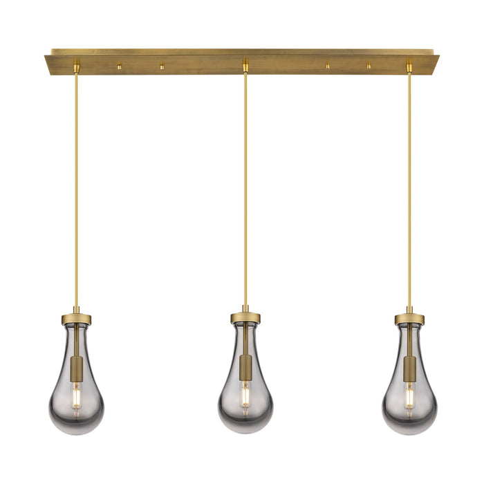 Innovations 123-451-1P-BB-G451-5SM LED Linear Pendant, Brushed Brass