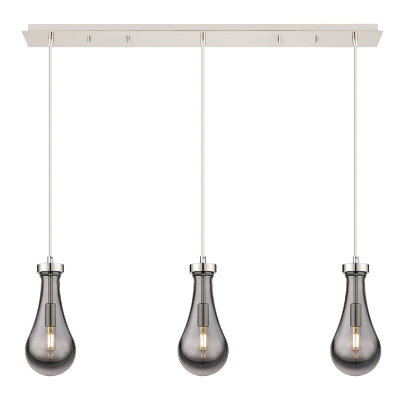 Innovations 123-451-1P-PN-G451-5SM LED Linear Pendant, Polished Nickel