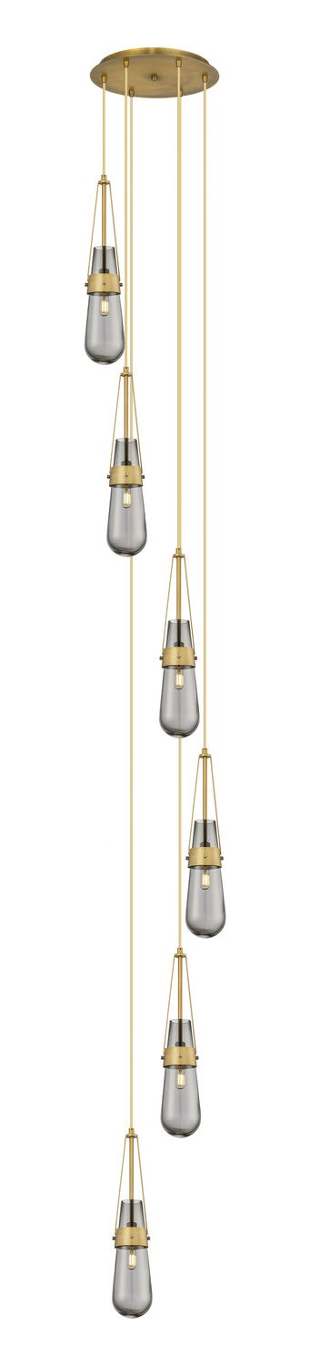 Innovations 123-452-1P-BB-G452-4SM LED Linear Pendant, Brushed Brass