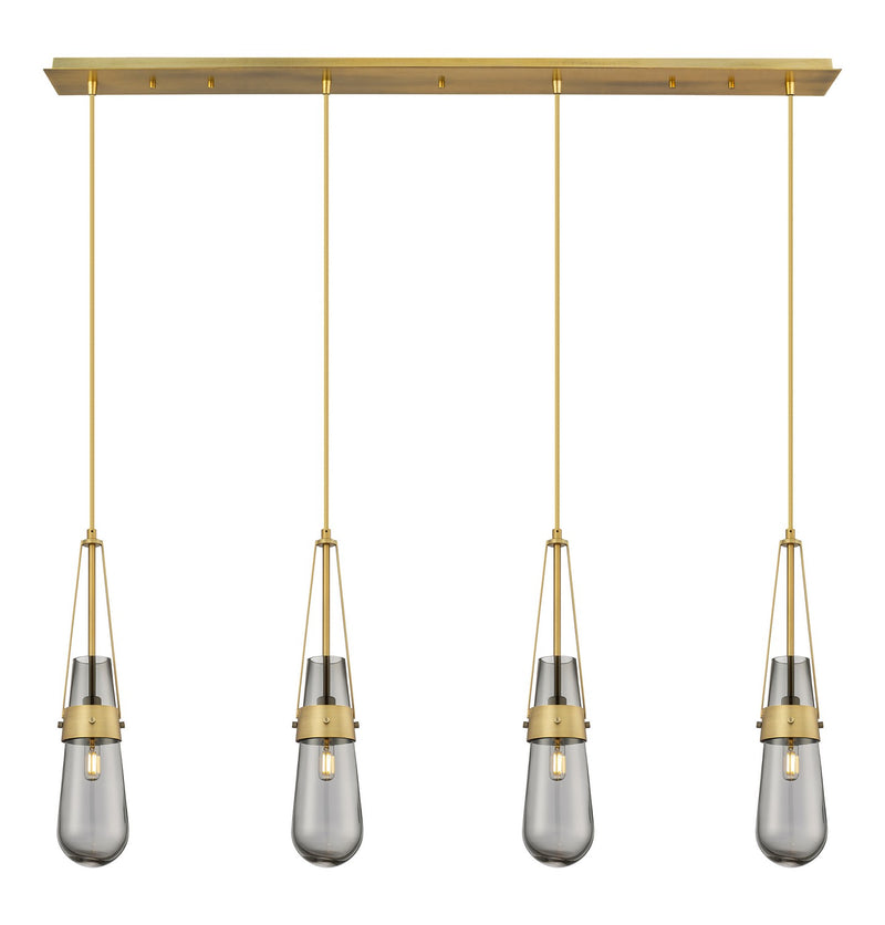 Innovations 124-452-1P-BB-G452-4SM LED Linear Pendant, Brushed Brass