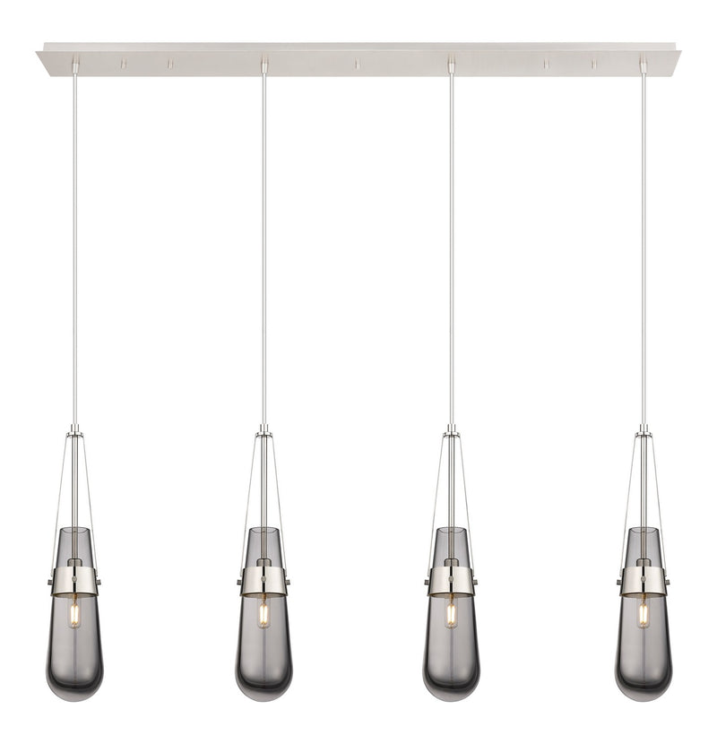 Innovations 124-452-1P-PN-G452-4SM LED Linear Pendant, Polished Nickel