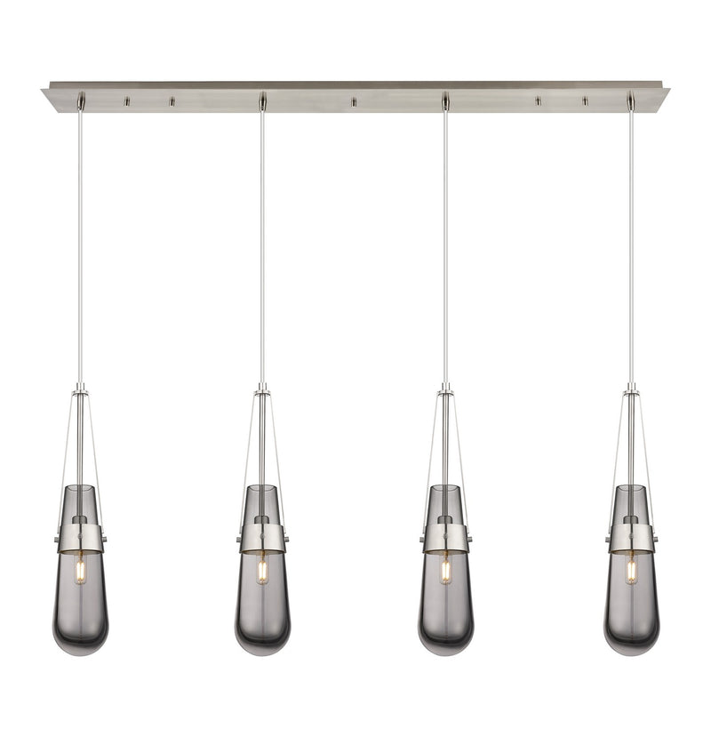 Innovations 124-452-1P-SN-G452-4SM LED Linear Pendant, Brushed Satin Nickel
