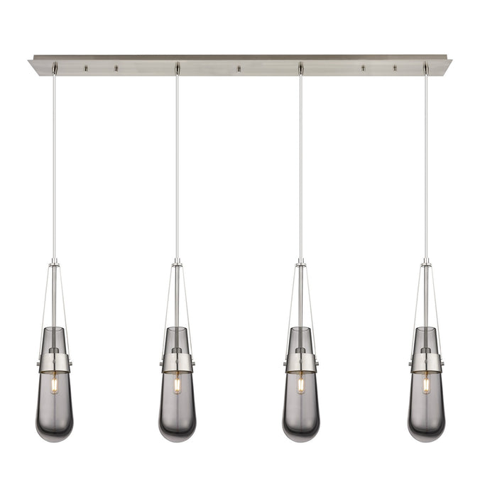 Innovations 124-452-1P-SN-G452-4SM LED Linear Pendant, Brushed Satin Nickel