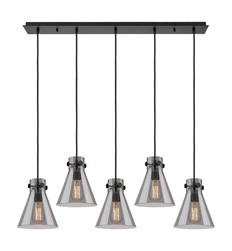 Innovations 125-410-1PS-BK-G411-8SM One Light Linear Pendant, Matte Black